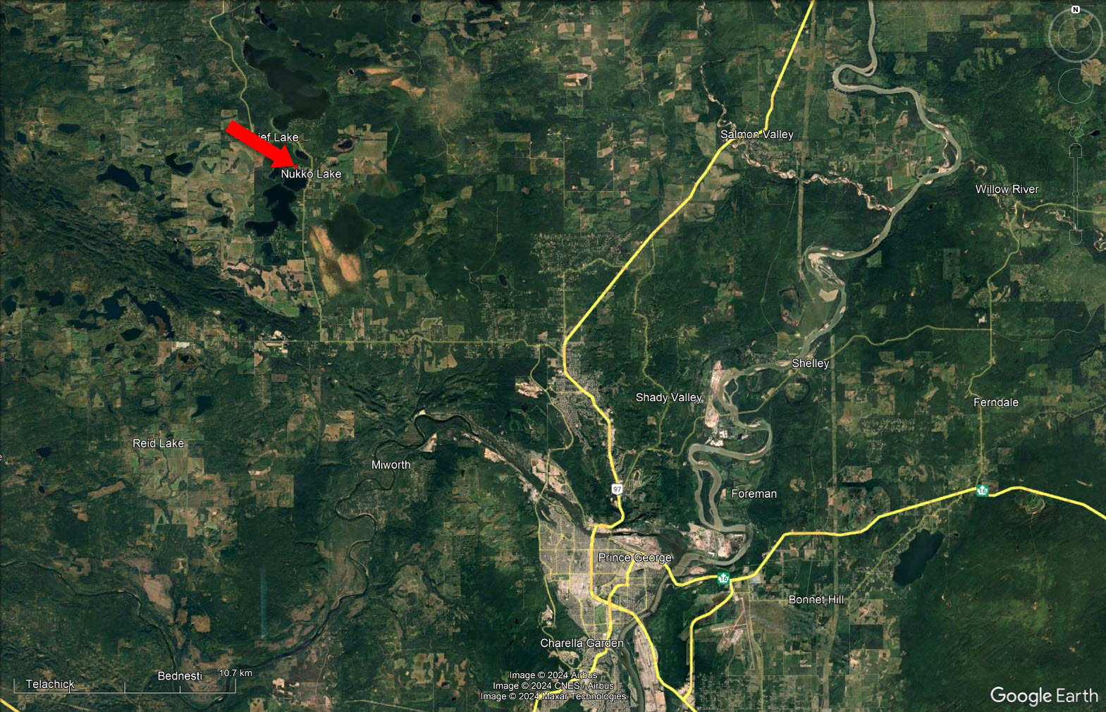 Lakefront Acreage on Nukko Lake near Prince BC LandQuest® Realty