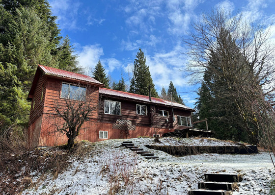4.8 Acres with Cozy Home & Gardens Within Walking Distance of the Skeena River