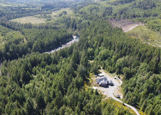 Over 30 Acres on the Nanaimo River with Partially Finished Home - Vancouver Island