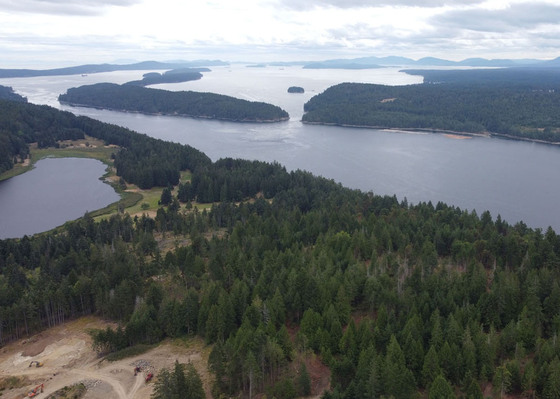 Private South Facing High Bank Oceanfront Acreage - Gabriola, BC