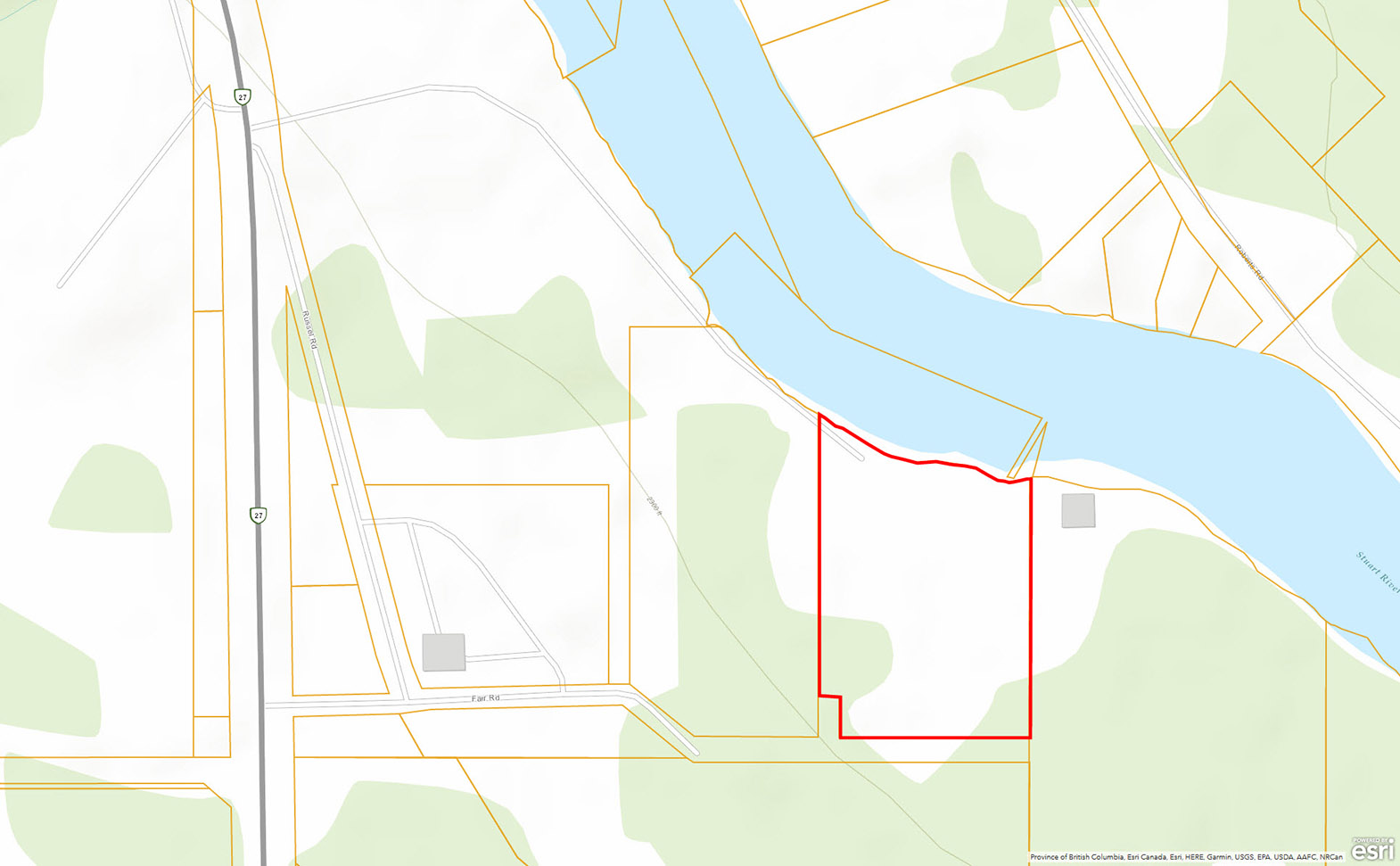 Large Riverfront Parcel 13 Acres, 700+ ft Waterfront Fort St. James