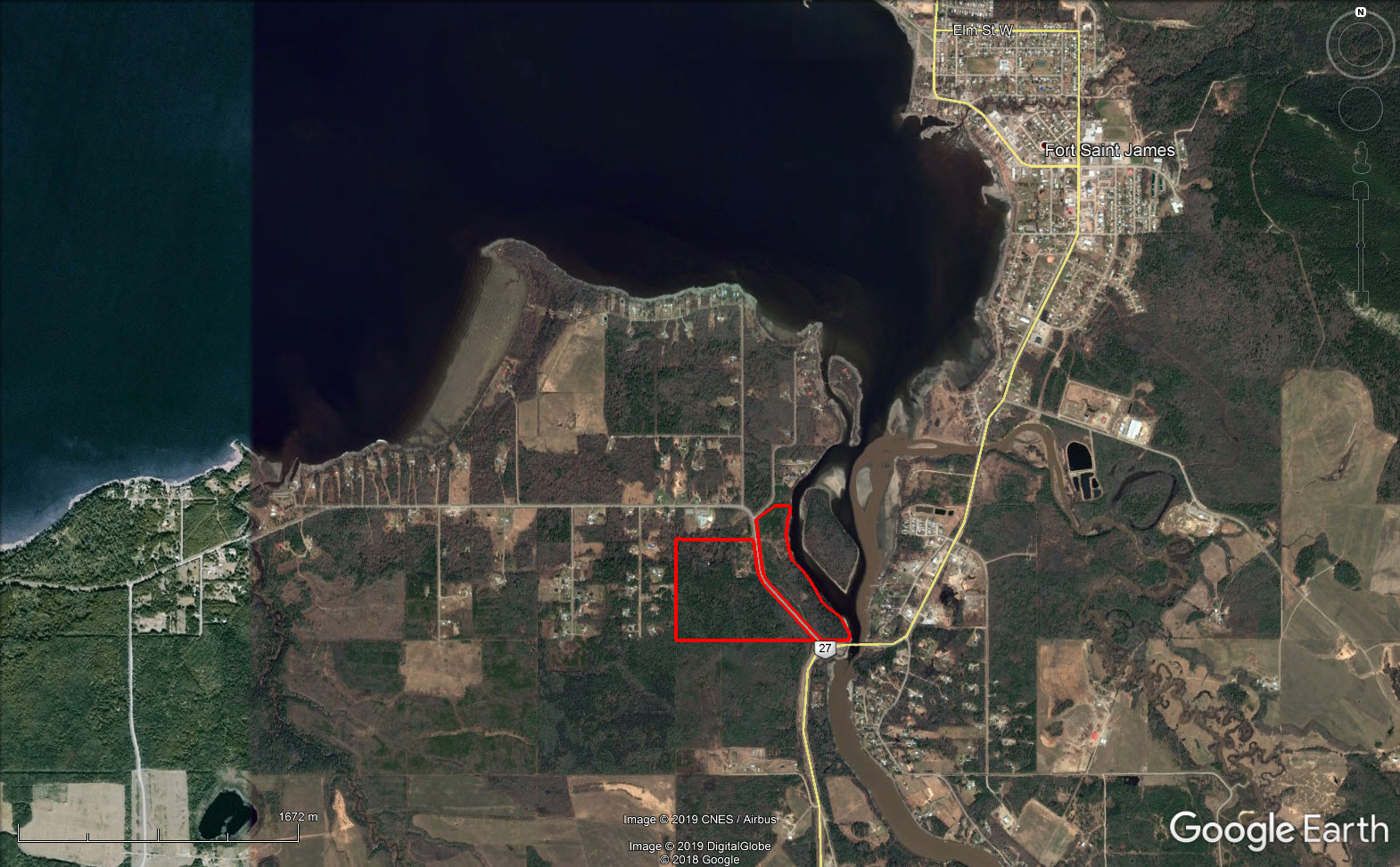 Development Potential 116 Acre Riverfront Parcel Fort St. James, BC