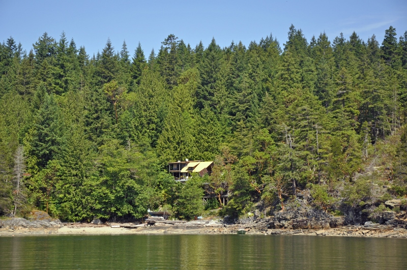 5± Acre Oceanfront with Cabin Okeover Inlet, BC LandQuest® Realty