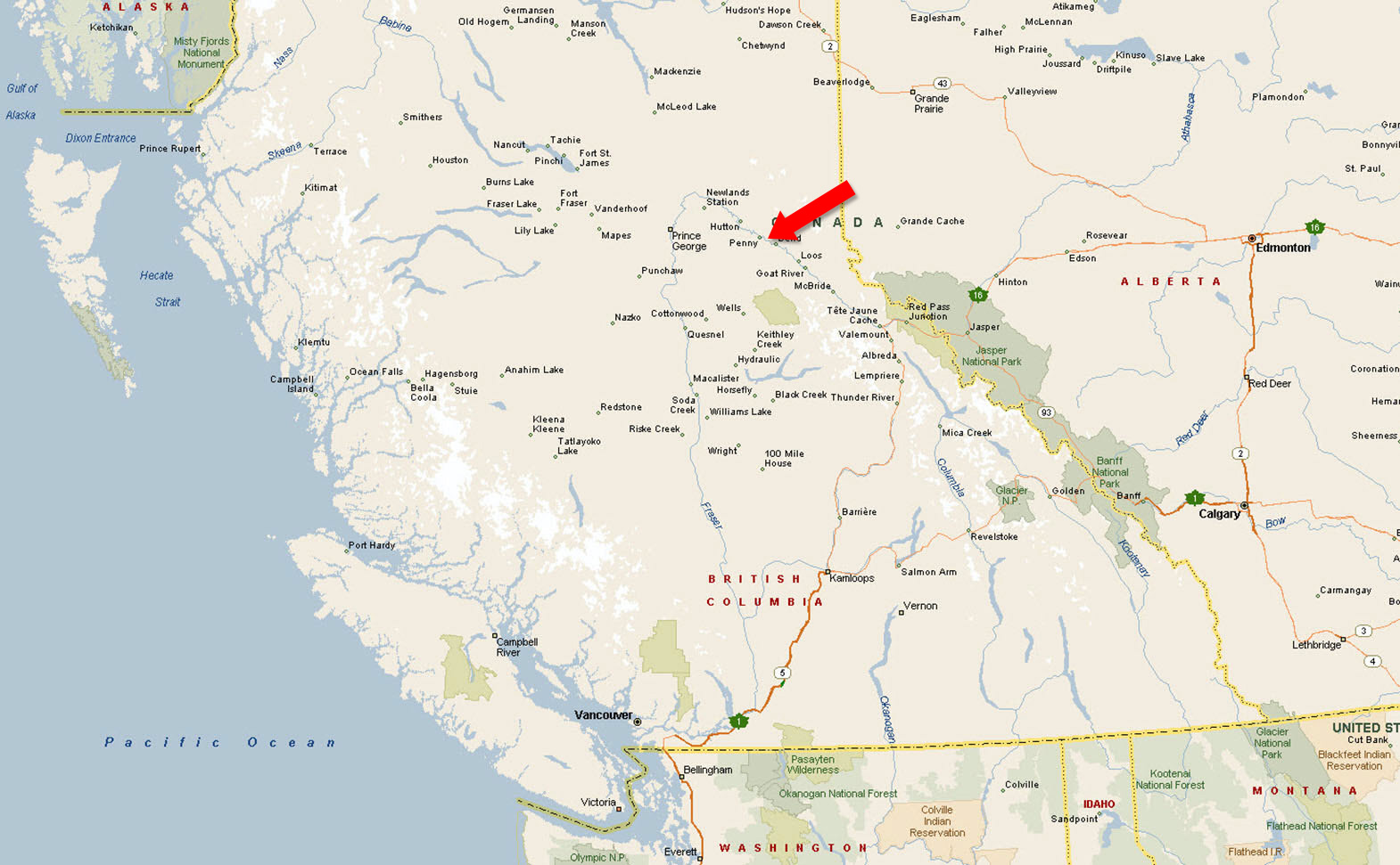 SemiRemote 137 Acres Penny, BC LandQuest® Realty
