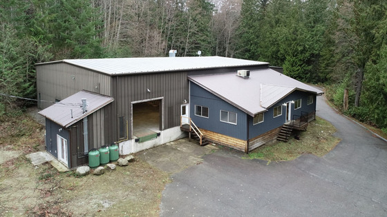 Large Industrial Building on Acreage - North of Powell River, BC